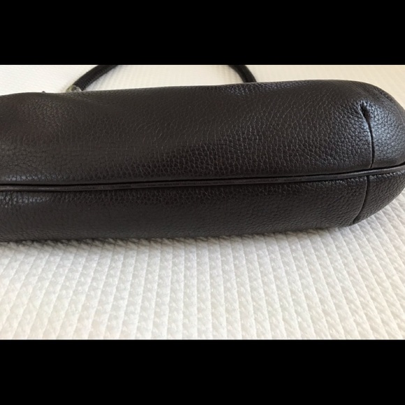 Brighton brown leather shoulder bag with braided strap and trim - Picture 2 of 9